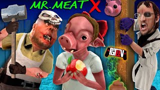 MR MEAT trapped PIGGY FGTeeVs Double Secret Ending Scientist Update [upl. by Euqinommod]