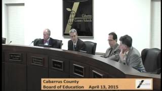 Cabarrus County School Board Mtg 04132015 PT2 [upl. by Vasily]