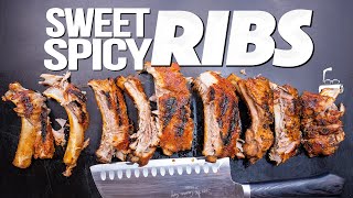 HABANERO amp PINEAPPLE MAKE THESE SWEET amp SPICY RIBS ANYONE CAN MAKE  SAM THE COOKING GUY [upl. by Maryl]