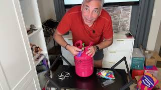 Helium Tank with Balloons Review amp Unboxing 4K [upl. by Htebzile]