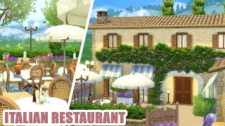 Italian Restaurant Tartosa  The Sims 4  My Wedding Stories  No CC  Speed Build [upl. by Arukas]