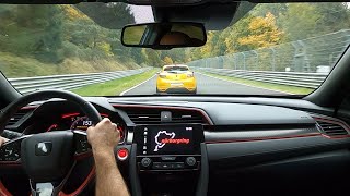 Honda Civic Type R vs Renault Megane RS  Nürburgring Nordschleife 23102021 [upl. by Ardnalak]