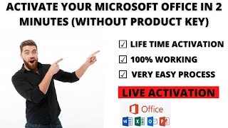 How To Activate Microsoft Office Product Activation Failed  Free  Unlicensed Product Fix  2021 [upl. by Asillem]