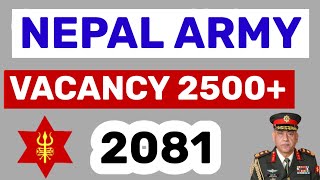 Nepal army vacancy 2081  nepal army vacancy update 2081  Nepal army sainya vacancy [upl. by Silloh960]