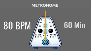 80 BPM Metronome  60 Minutes [upl. by Wivestad]