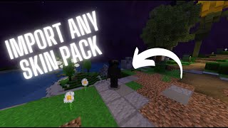 How To Import ANY SKIN PACK In Minecraft Bedrock Edition Windows 10 [upl. by Bucher590]