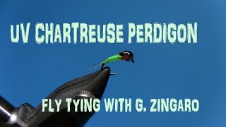 UV Chartreuse Perdigon  Fly Tying with GZingaro [upl. by Ysle]