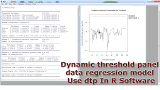 Dynamic threshold panel data regression model Use dtp With In R Software [upl. by Hoye]