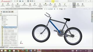 COMO HACER UNA BICICLETA MONTAÑERA EN SOLIDWORK [upl. by Yeknarf]