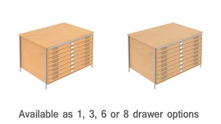 A1  A0 Paper Size Plan Chest Table  CBS Office Furniture [upl. by Semajwerdna439]