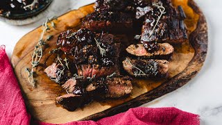 Cherry Balsamic Flap Steak Recipe [upl. by Osithe]