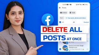 How To Delete All Posts On Facebook At Once  Remove All Facebook Post in One Click [upl. by Monarski]