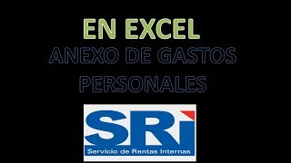 Plantilla en Excel Anexo de Gastos Personales  ERRORES [upl. by Aserej673]