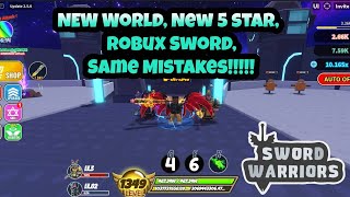 Sword Warriors Roblox World 12 Wukong Event 5 Star Golden Cudgel Sword Part 1 [upl. by Sibylle]