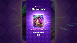 Evolution Musketeer Guide clashroyale shorts [upl. by Saturday609]