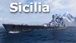 World of WarShips Sicilia  5 Kills 301K Damage [upl. by Lucias951]