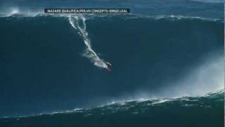 World Record Garrett McNamara rides 90 ft wave in Nazare PT [upl. by Ytisahcal]