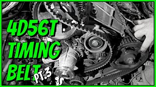 4D56T Cylinder Head Replacement Part 3 Head and Timing Belt install Complete Guide [upl. by Llebanna]