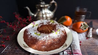 Persimmon Cake Recipe at home  How to make persimmon cake easy and southern living method [upl. by Norred]