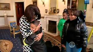 Michelle Obama surprises White House visitors [upl. by Nair948]