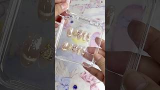 ASMR applying press on nails 💅🏻 laylaanails packingorders pressonnails nails asmr fyp [upl. by Kotick]