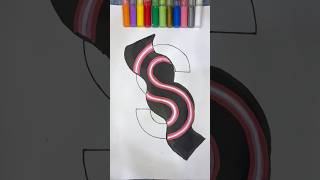 “S” With Neon Lights 🥰✨💫 shortvideo shortsart [upl. by Merrilee]