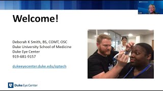 Duke Ophthalmic Technician Information Session [upl. by Adyam]