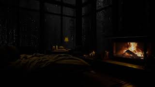 Ambient Rain and Crackling Fireplace to Unwind Your Mind  for Insomnia Relief  Unwind with Nature [upl. by Akimyt328]