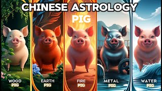 wood fire earth metal and water Pig Chinese Astrology [upl. by Ranite371]