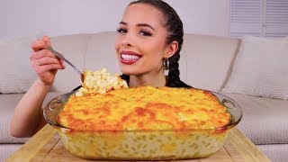 CHEESY MAC AND CHEESE MUKBANG [upl. by Anwahsat]