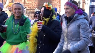 Thousands pack Soulard for Mardi Gras events [upl. by Rodney]