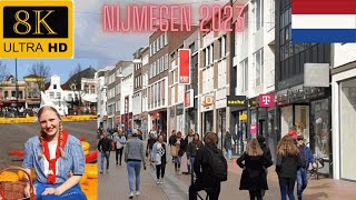 🌷Nijmegen Netherlands Walking Tour 2023 in 8KUltra Full HD [upl. by Meeks]