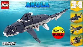 Akula LEGO 31088 Digital Build [upl. by Farleigh]