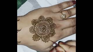 Simple Mandala Mehndi Design ❤️ Gol Tikki Mehndi Design For Back Hand [upl. by Nnav]