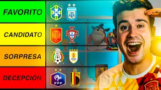 HACIENDO TIER LIST SELECCIONES DEL MUNDIAL QATAR 2022 predicción hincha español [upl. by Jilly]