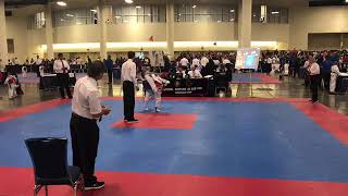 TAEKWONDO 2018 AAU Nationals Championship Mikaela Lanza red hogu Vs Texas [upl. by Ennayk]