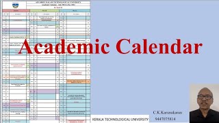 Academic Calendar KTUBTech 202425  Plan your Semester1 CK Karunakaran [upl. by Bendicty]