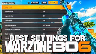 the BEST SETTINGS to USE on WARZONE ControllerGraphicsMovement  Black Ops 6 [upl. by Adnowal]