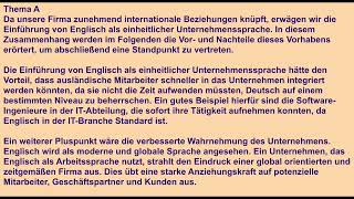 DTB C1 Schreiben Stellungnahme Englisch als einheitliche Sprache in der Firma [upl. by Holmen]