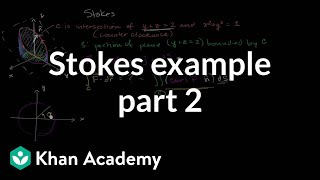 Stokes example part 2 Parameterizing the surface  Multivariable Calculus  Khan Academy [upl. by Gerty706]