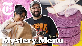 Ube Challenge 2 Chefs Make Dinner and Dessert With Purple Yams  Mystery Menu  NYT Cooking [upl. by Akemak]