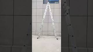 ladder aluminum ladder stepladder 150KG Load High Quality Aluminum Mutipurpose Folding Ladder [upl. by Aitan]