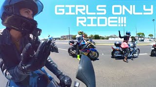 ALL GIRLS ride in SoCal 🦄 w S1000RR  my LARGEST womens group ride [upl. by Claman683]