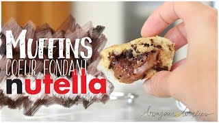 Comment faire des MUFFINS au NUTELLA  ∆ Meilleure RECETTE pâte muffins sans lait [upl. by Krischer]