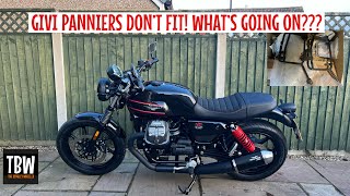 Moto Guzzi V7Stone Special Givi Panniers Disaster [upl. by Charmian]