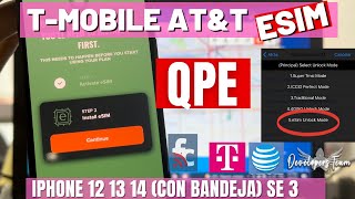 QPE NUEVO METODO LIBERAR iPHONE 12 13 14 SE 3ra  COMO INSTALAR ESIM ATampT TMobile  NO SEMI FACTORY [upl. by Arondell]