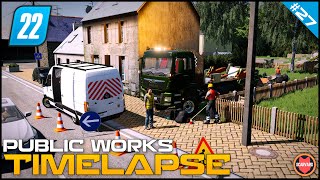 🚧 Clearing Cluttered Garden From Thrash amp Cutting Grass ⭐ FS22 City Public Works Timelapse [upl. by Anale]