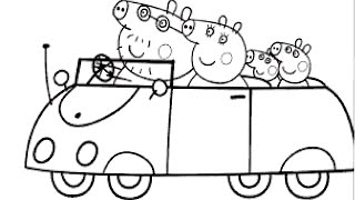 Peppa Pig Coloring Book l Coloring Pages For Children Learning Rainbow Colors Videos [upl. by Angelia]