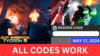 All CODES WORK May 18 2024 SCP Warfare Tycoon 2 ROBLOX [upl. by Dranoc]