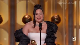 Lily Gladstone wins Golden Globe award [upl. by Ruenhs]